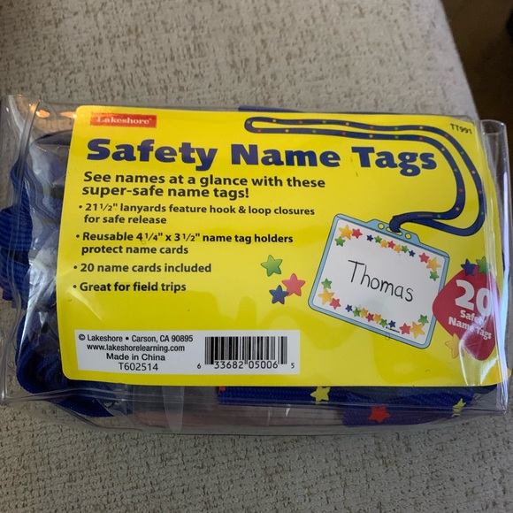 Lakeshore Other Lakeshore Safety Name Tags With Lanyards Poshmark